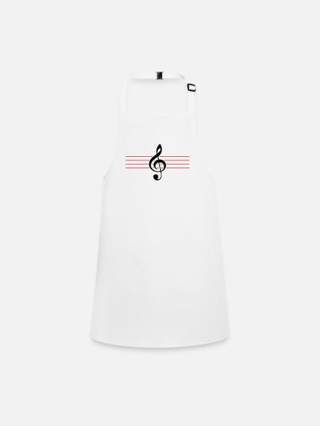 Symbole de musique de la clé - Tablier Enfant - blanc - Devant
