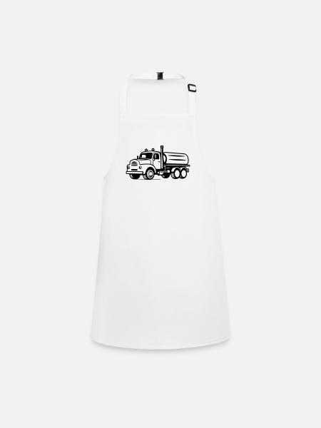 old truck - Children's Apron - white - Front