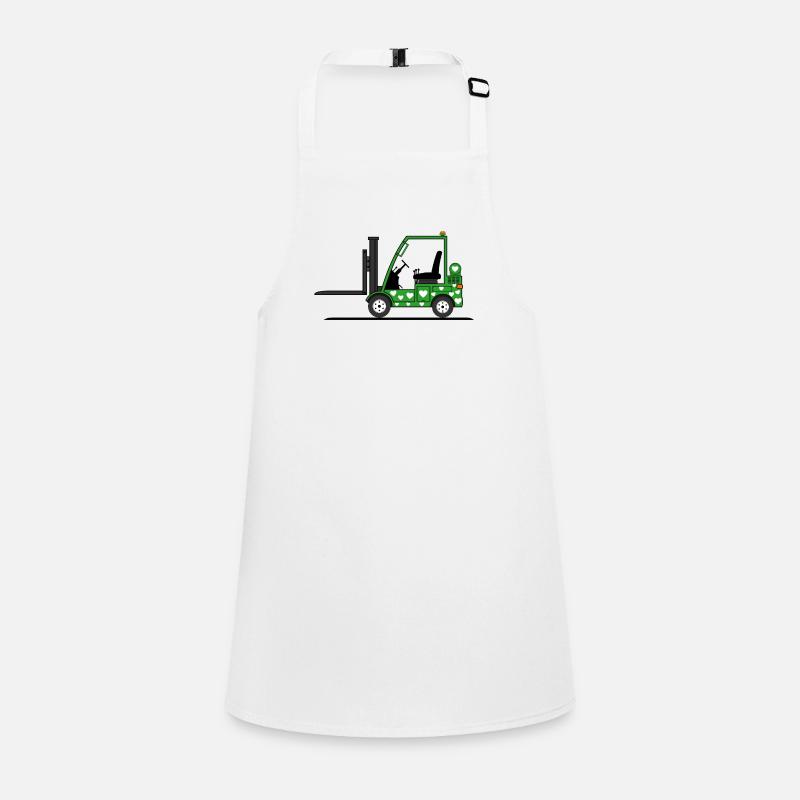 Forklift driver heart green Children's Apron