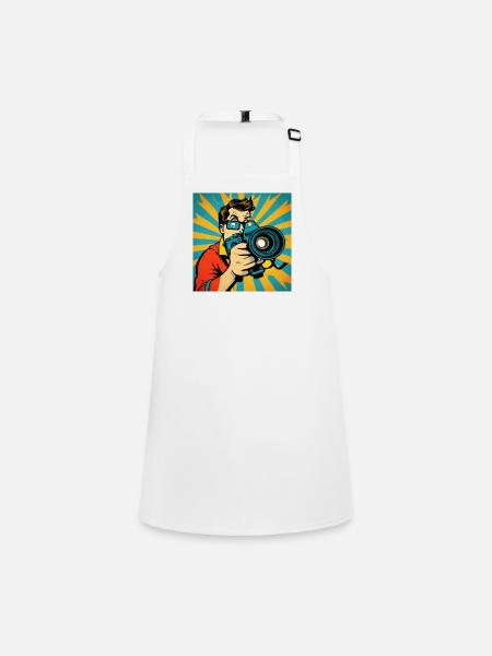 Pop Art Photographer - Children's Apron - white - Front