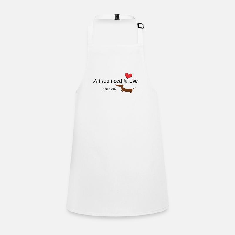 Teckel comique mignon avec dicton Tablier Enfant