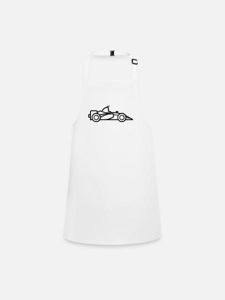 Race Car - Children's Apron - white - Front