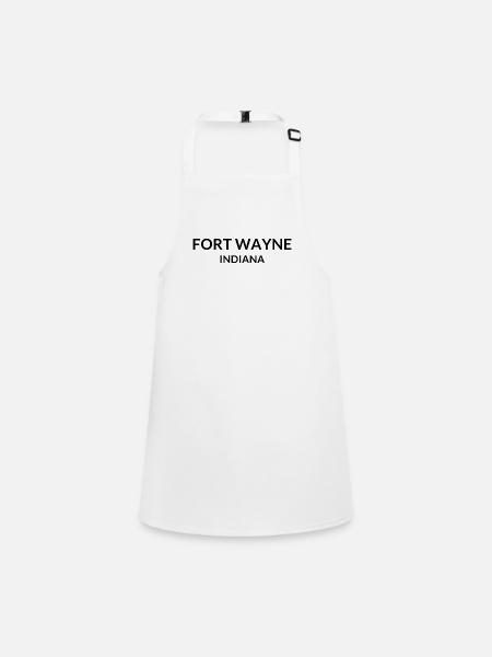 Fort Wayne, Indiana, USA - Children's Apron - white - Front