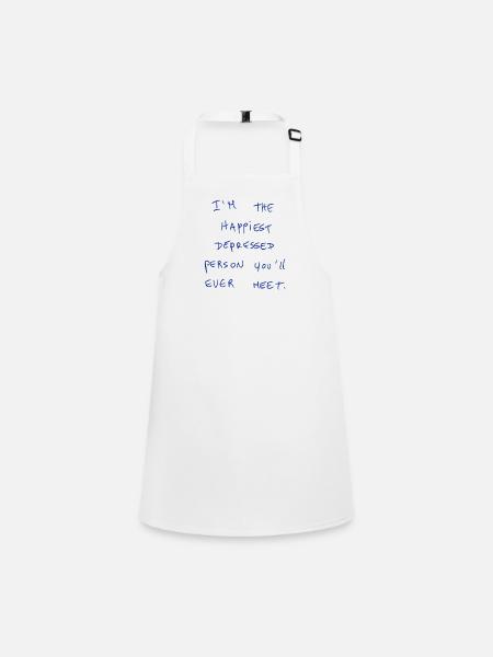I‘m The Happiest Depressed Person You’ll Ever Meet - Children's Apron - white - Front