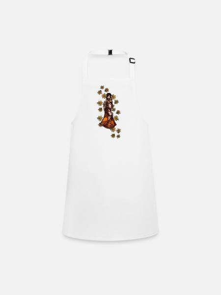 Boho Henna Flora Goddess - Children's Apron - white - Front