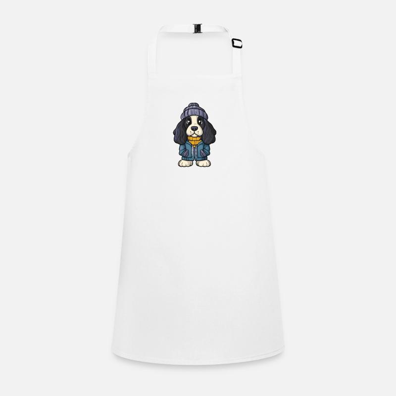 Afghan Hound Dog Winter Children's Apron