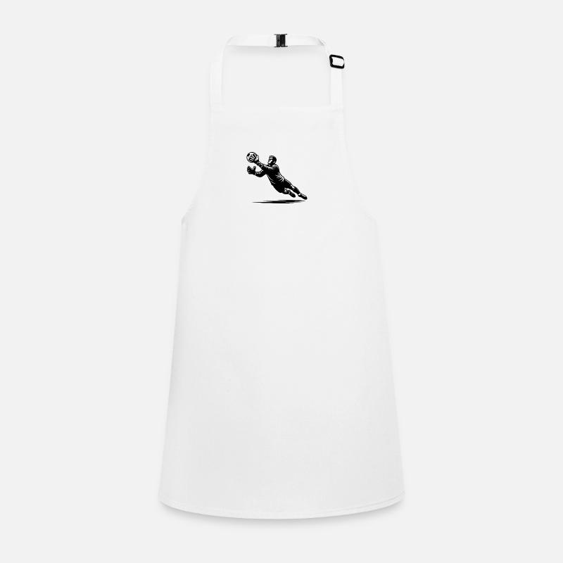 Reflexstarker Torhüter in voller Abwehraktion Schürze für Kinder