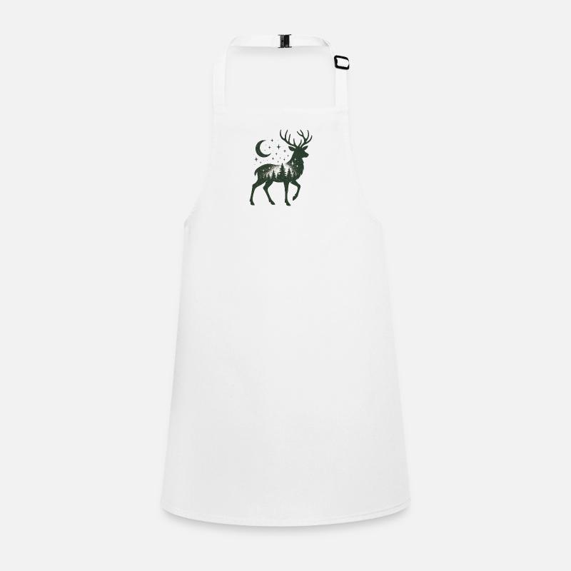 Star Forest Deer Silhouette Children's Apron