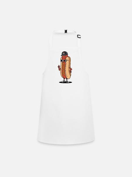 New York Hot Dog Attitude - Tablier Enfant - blanc - Devant