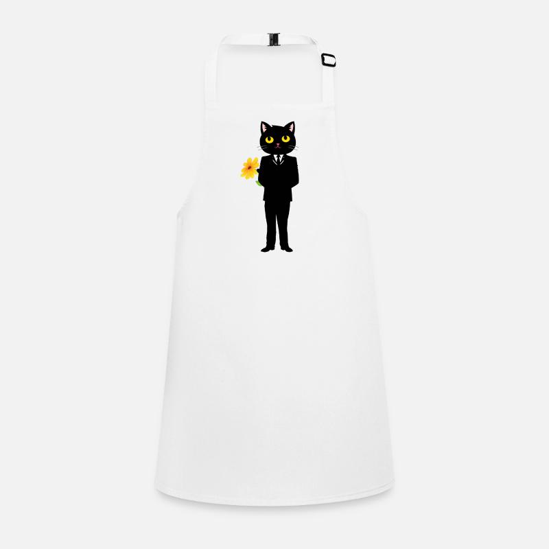 Chat élégant en costume avec une fleur Tablier Enfant
