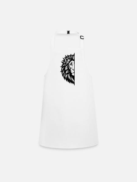 Visage de Lion - Tablier Enfant - blanc - Devant