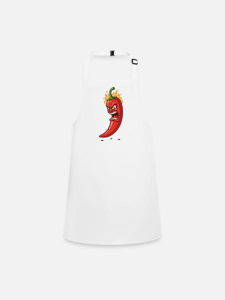 Chili Flamme Furieuse - Tablier Enfant - blanc - Devant