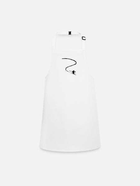 Skiing skiing ski motif for skiers - Children's Apron - white - Front