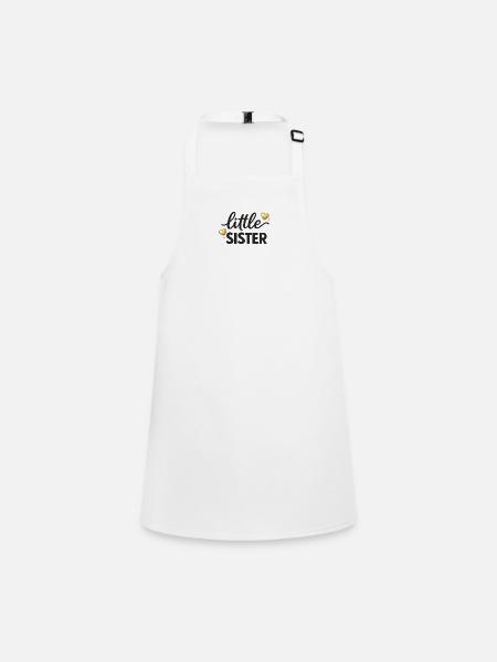 Chemise de petite sœur Tenue de petit frère ou sœur - Tablier Enfant - blanc - Devant