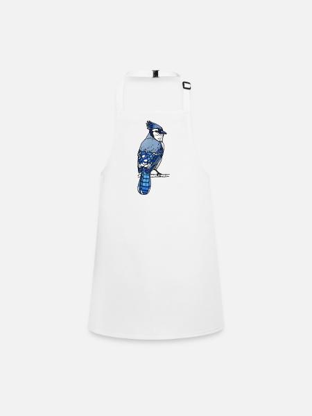 Blue jay - Children's Apron - white - Front