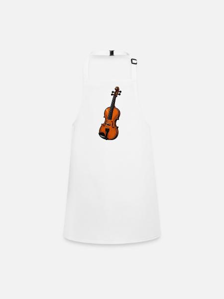 Orchestral Violin Illustration - Children's Apron - white - Front