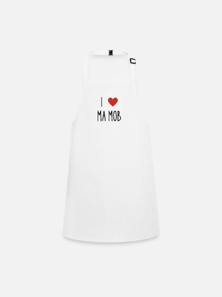 i love ma mob - Tablier Enfant - blanc - Devant