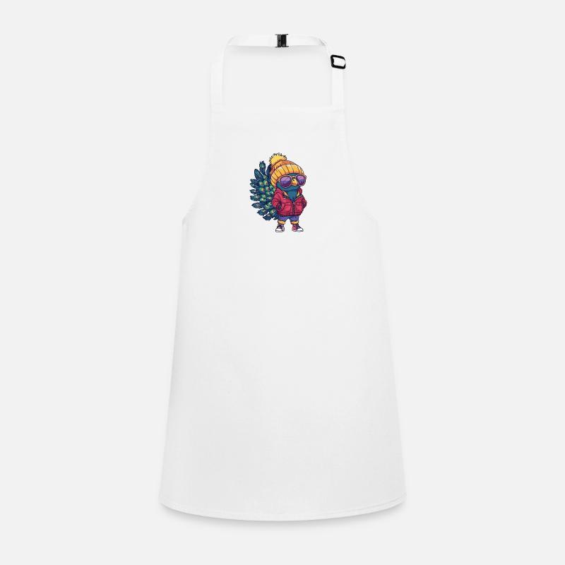Oiseau paon Hiver Tablier Enfant