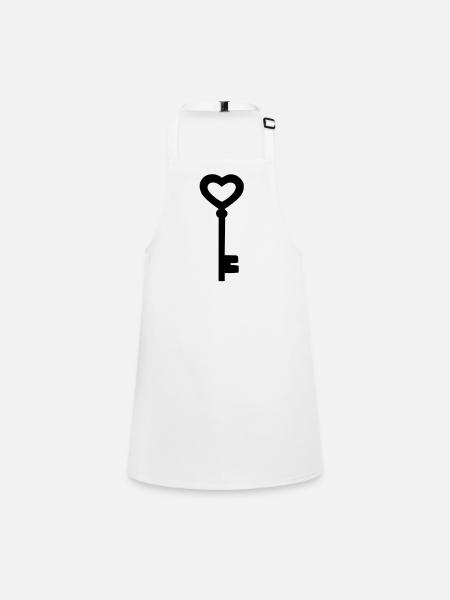 The heart key - Children's Apron - white - Front