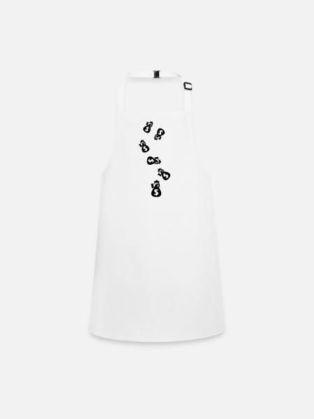 Monnaie Monnaie Silhouette - Tablier Enfant - blanc - Devant