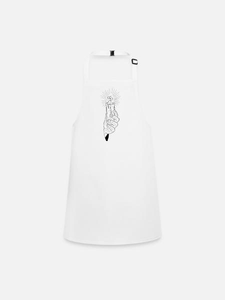 Bougie - Tablier Enfant - blanc - Devant