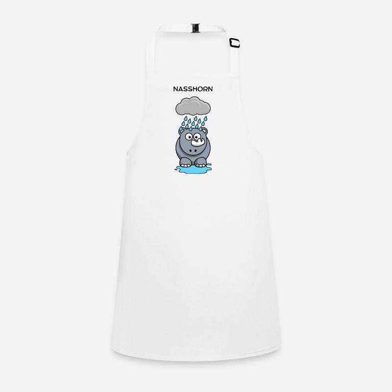 Rain Hippo Under Clouds Children's Apron