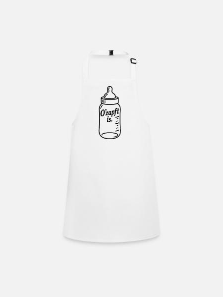 Baby Bottle Breastfeeding Drink O'zapft is - Children's Apron - white - Front