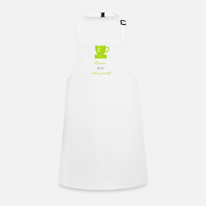 TEA-RIFFIC (Lime + Grey) Children's Apron