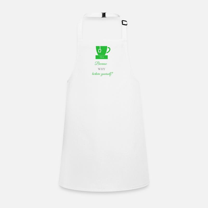 TEA-RIFFIC (Green + Grey) Children's Apron