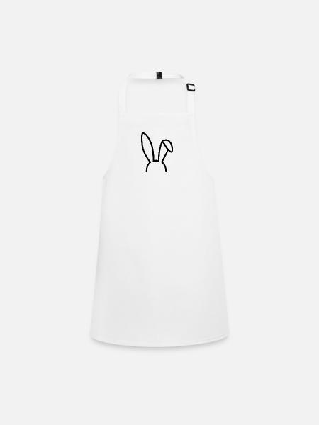 Bad Bunny Design - Schürze für Kinder - Weiß