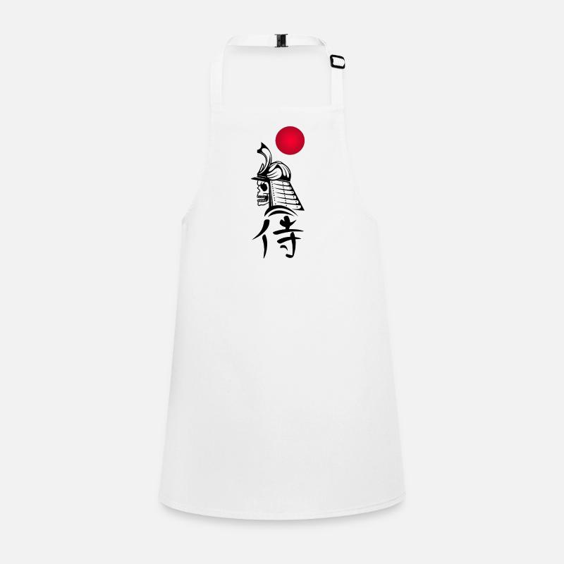 Black Samurai and Red Sun Children's Apron