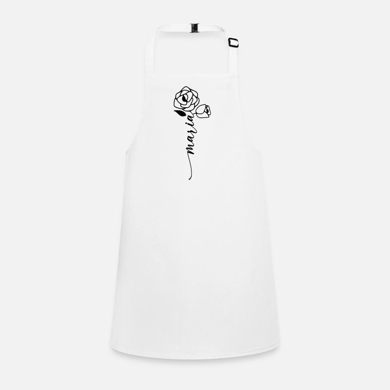 Maria Nom Prénom Nom Fleur Tablier Enfant