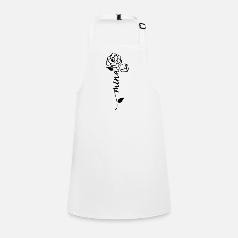 Mina Nom Prénom Nom Fleur Tablier Enfant