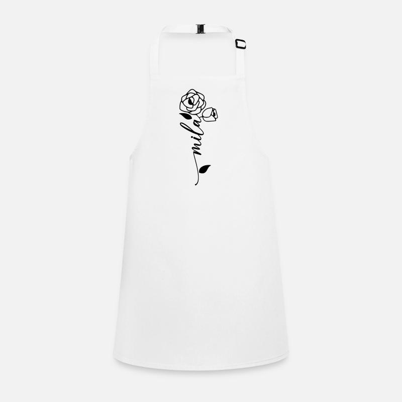 Mila Nom Prénom Nom Fleur Tablier Enfant