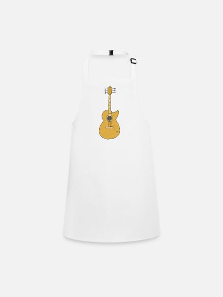 gitarre - Schürze für Kinder - Weiß - Vorne
