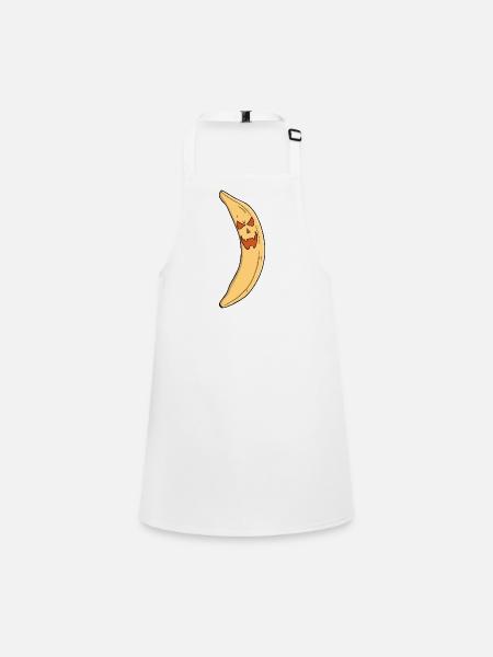 Banana Jack-o-Lantern - Children's Apron - white - Front