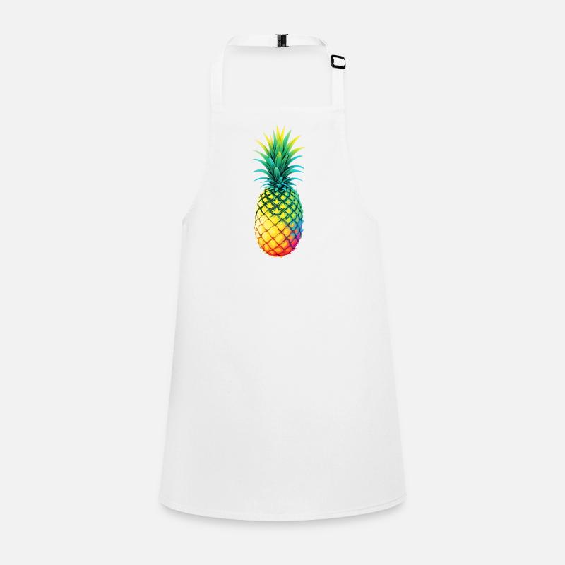 Illustration d’ananas arc-en-ciel Tablier Enfant