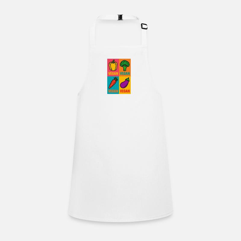 Vegan Popart Schürze für Kinder