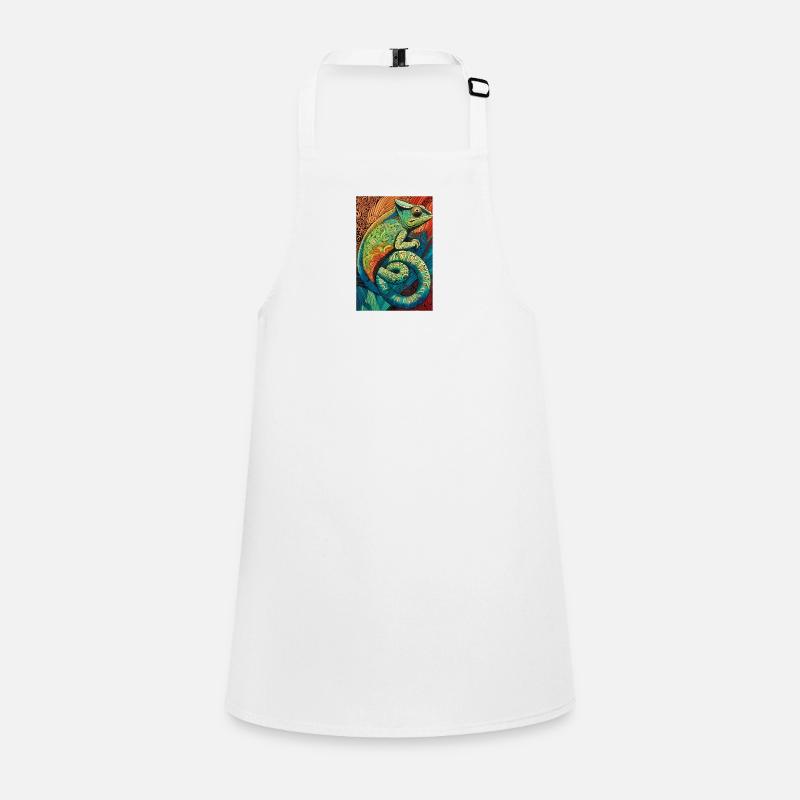 Lizard Lover Op Art Chameleon Children's Apron