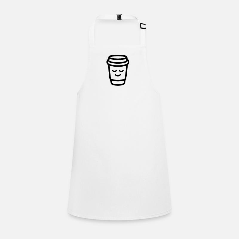 Cheerful coffee mug with a smile Children's Apron