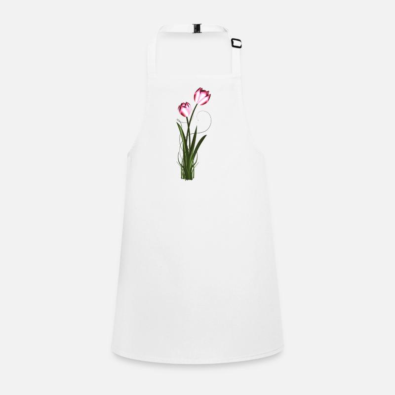 two metallic shimmering tulips in spring Children's Apron