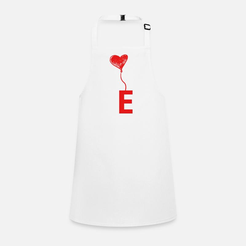 Lettre e cœur Tablier Enfant
