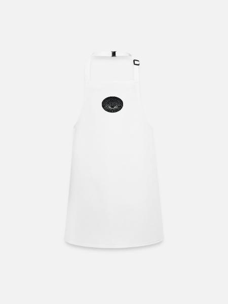 Vortex Grid Wormhole - Children's Apron - white - Front