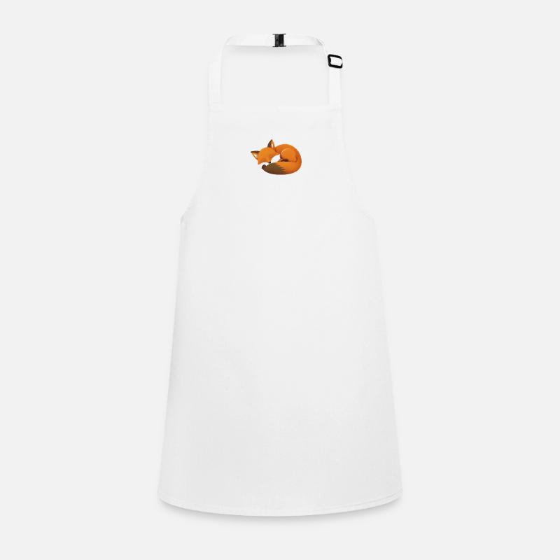 cute sleeping fox Children's Apron