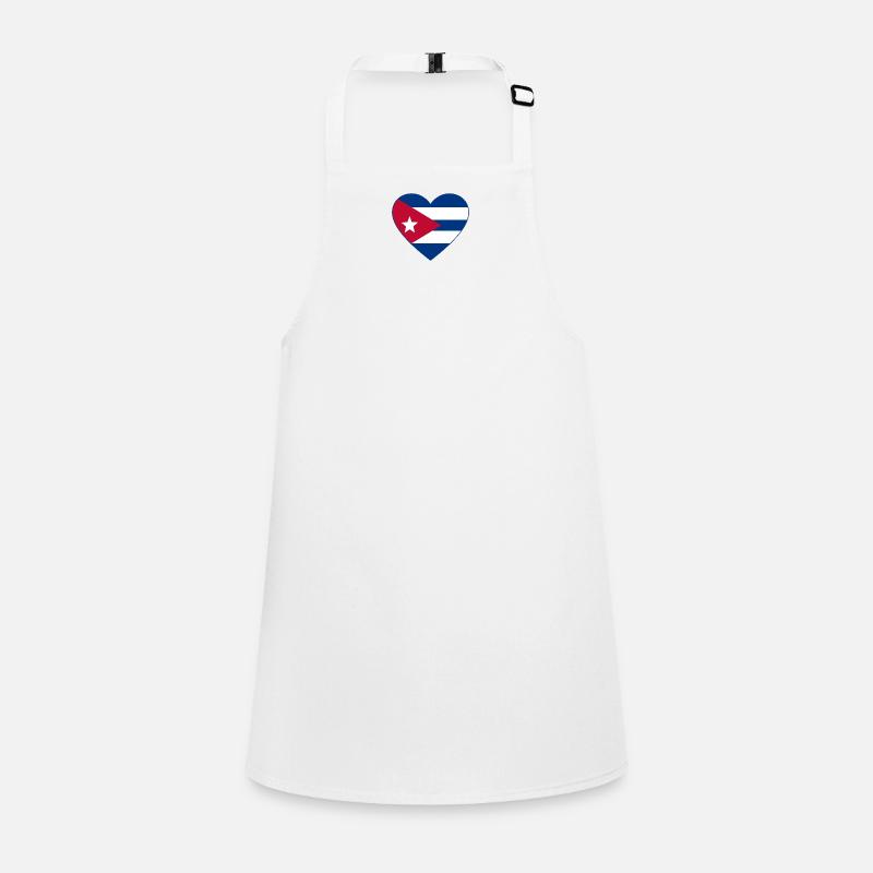 Cœur de drapeau de Cuba Tablier Enfant