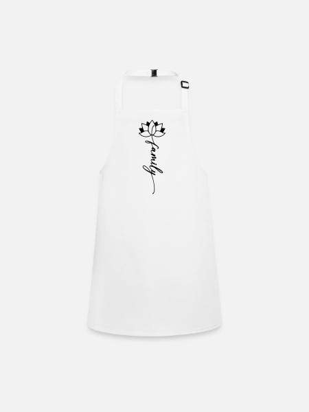 Family Family Word Flower - Children's Apron - white - Front