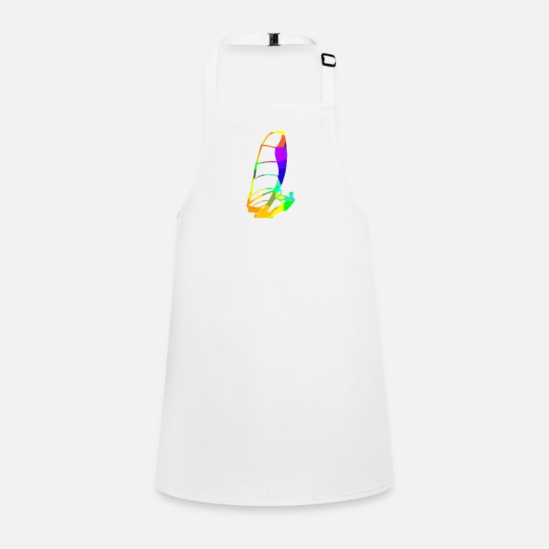 Wind Surfen Regenbogenfarben Sport Schürze für Kinder
