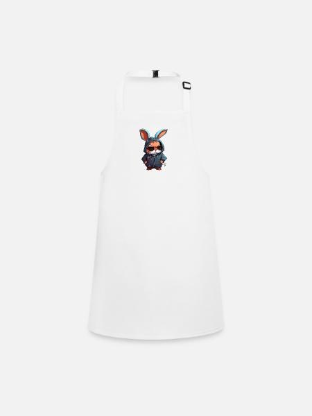 Rabbit 4 - Children's Apron - white - Front