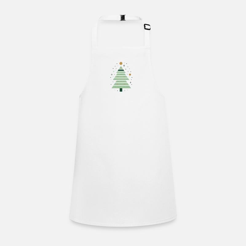 Minimalistischer Weihnachtsbaum Schürze für Kinder