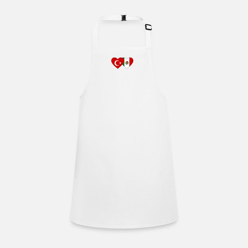 Turkey Mexico Flag Heart Children's Apron